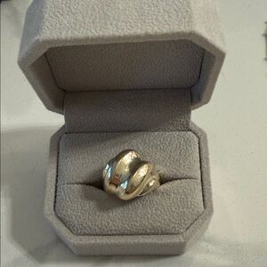 Classic Chunky 925 Silver Wave Ring - Women Jewelry